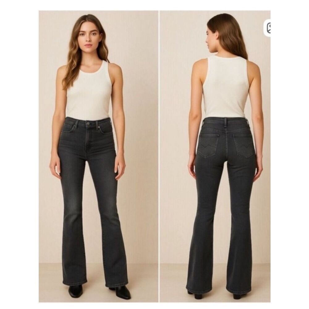 Hudson Heidi Scout Flare High Rise Jean Black Womens 28